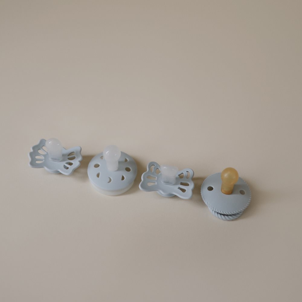 FRIGG ​​Baby's First pacifier​ 4-pack - Moonlight Sailing - Powder Blue