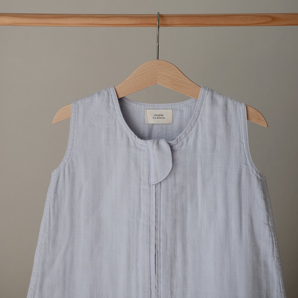 Mushie Muslin Sleep Bag - Baby Blue
