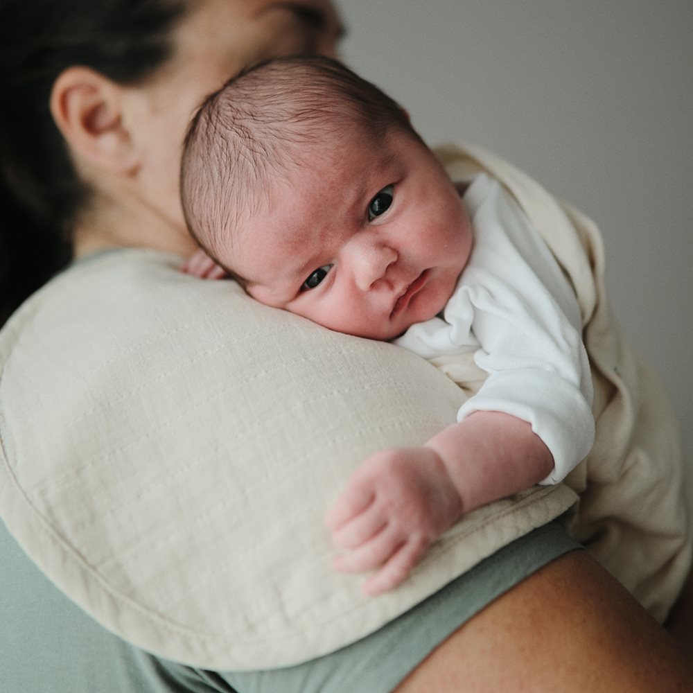 Mushie Burp Cloth - Fall Yellow/Fog