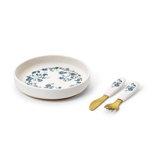Elodie Details Silicone Plate Set - Garden Leo Toile