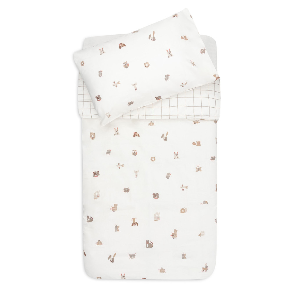 Jollein Duvet Cover Set Animal Friends 100x140cm + 40/60 Cm