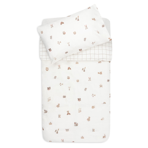 Jollein Duvet Cover Set Animal Friends 100x140cm + 40/60 Cm