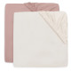 Fitted Sheet Jersey 40/50x80/90cm Wildrose/Ivory (2pack)