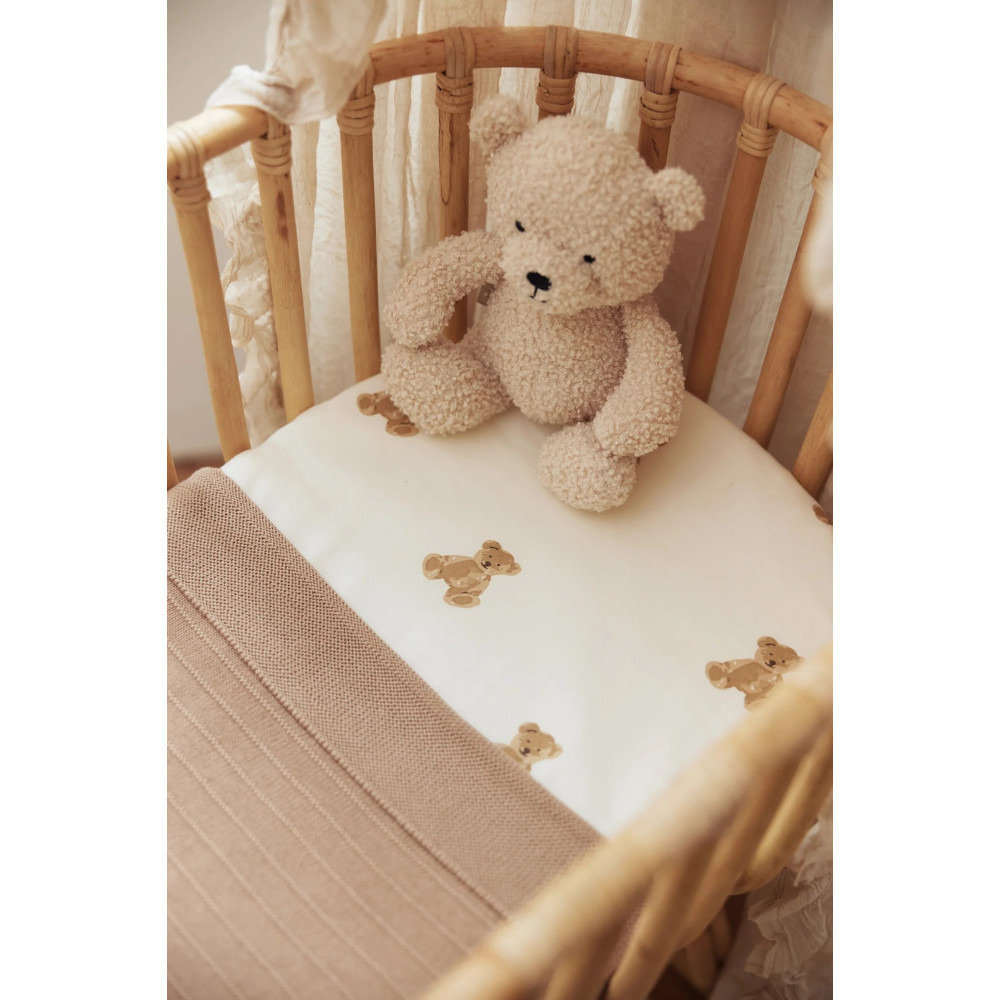 40/50x80/90cm Palags ar gumiju Jersey Jollein Teddy bear