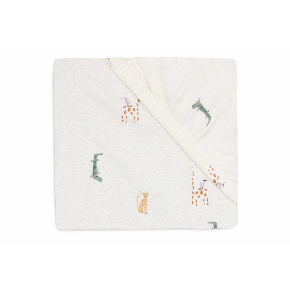 40/50x80/90cm Fitted Sheet Jersey Jungle Jambo