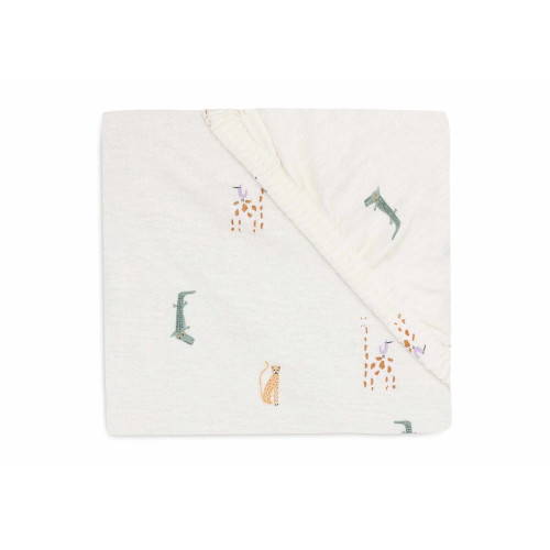 40/50x80/90cm Fitted Sheet Jersey Jungle Jambo