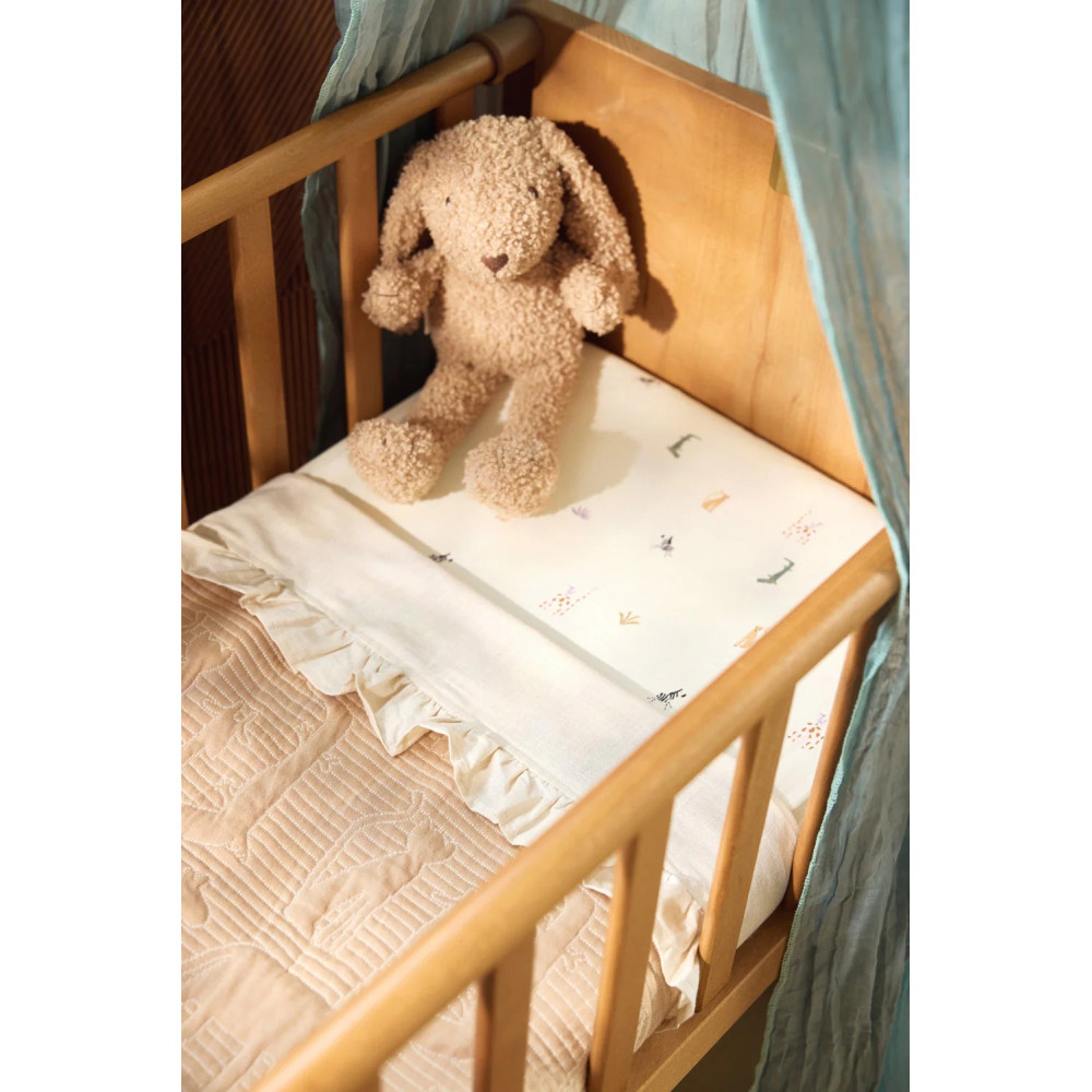40/50x80/90cm Fitted Sheet Jersey Jungle Jambo