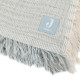 Jollein blanket 75x100cm - Muslin Fringe Stripe - Sea Green GOTS