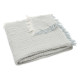 Jollein blanket 75x100cm - Muslin Fringe Stripe - Sea Green GOTS