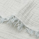 Jollein blanket 75x100cm - Muslin Fringe Stripe - Sea Green GOTS