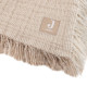 Jollein sega 75x100cm Muslin Fringe Stripe - Biscuit GOTS