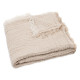 Jollein sega 75x100cm Muslin Fringe Stripe - Biscuit GOTS