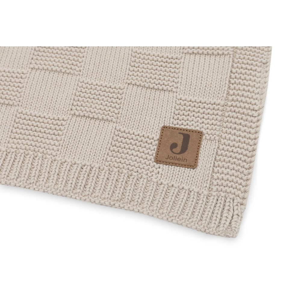 Jollein Blanket 75x100cm - Box Knit Sand GOTS