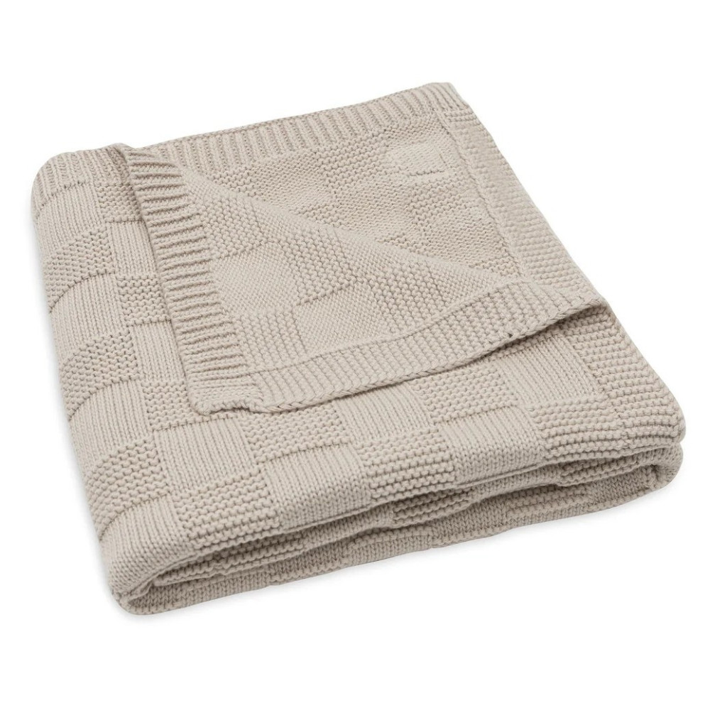 Jollein Blanket 75x100cm - Box Knit Sand GOTS