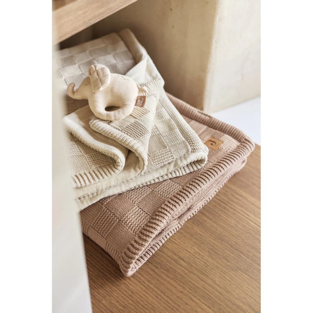 Jollein Blanket 75x100cm - Box Knit Sand GOTS