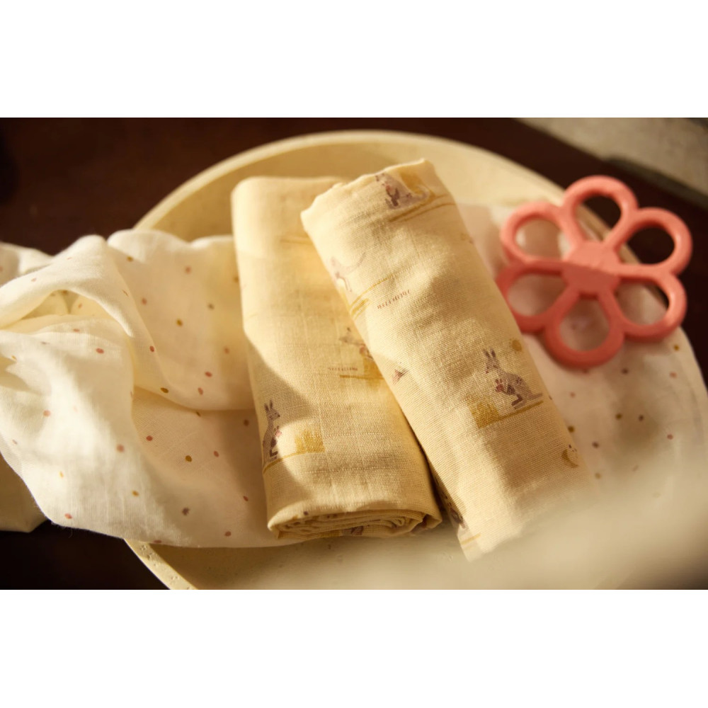 Jollein Muslin Cloth 70x70cm Kangaroots - 3 Pack