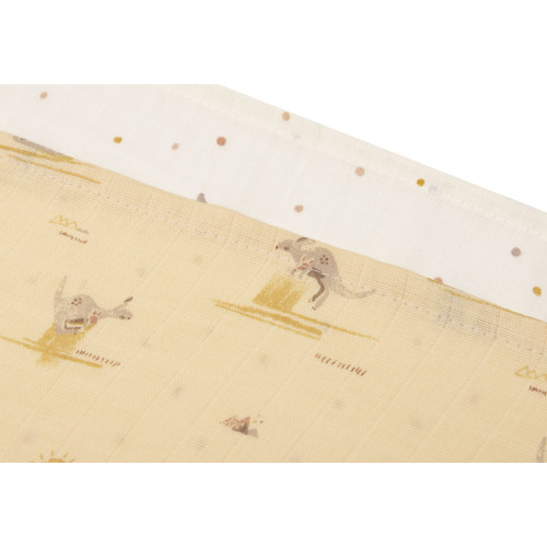 Jollein Muslin Cloth 70x70cm Kangaroots - 3 Pack
