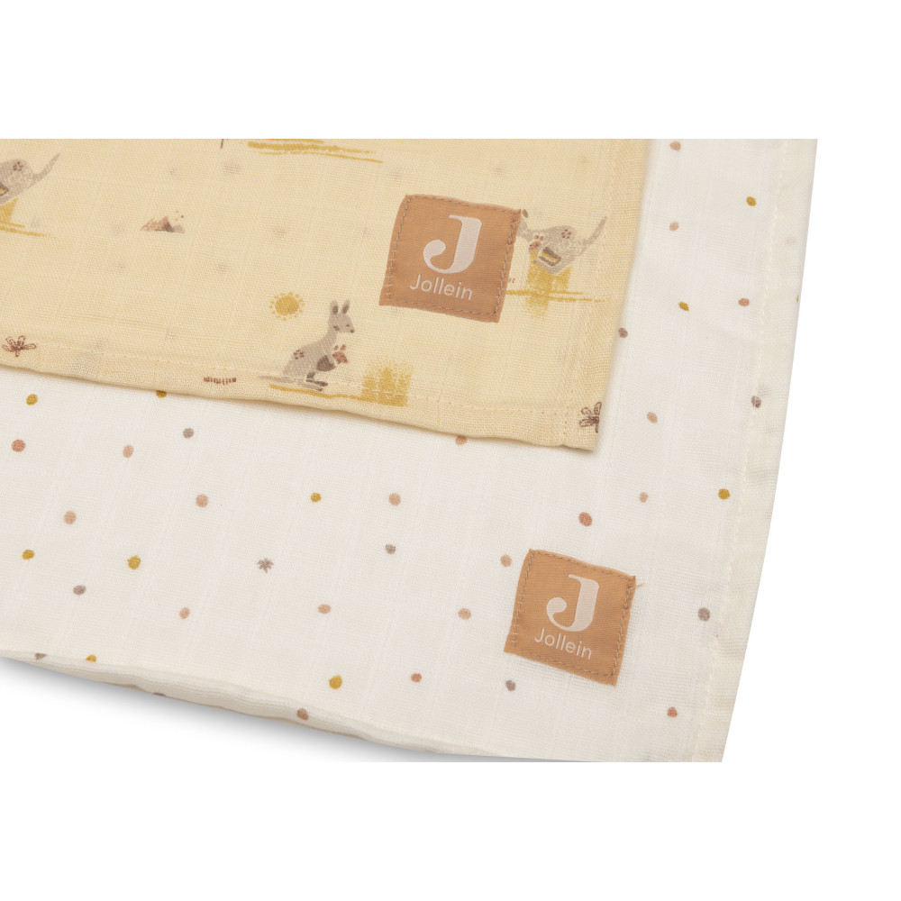 Swaddle Muslin 115x115cm Kangaroots - 2 Pack