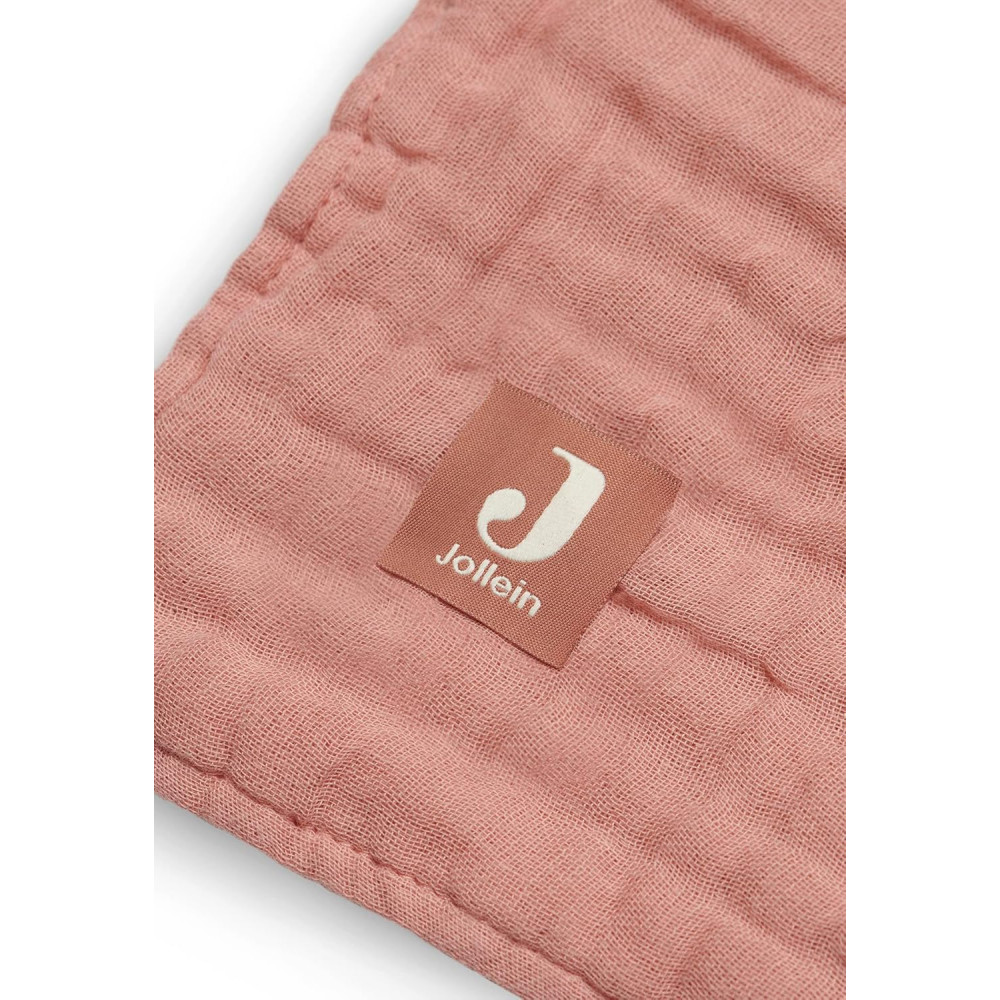 Jollein Wrinkled Baby Blanket 75 x 100 cm - Rosewood