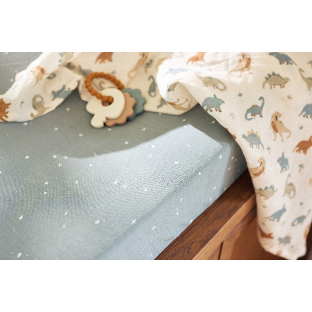 Jollein Changing Mat Cover Jersey 50x70cm - Twinkling Sea Green