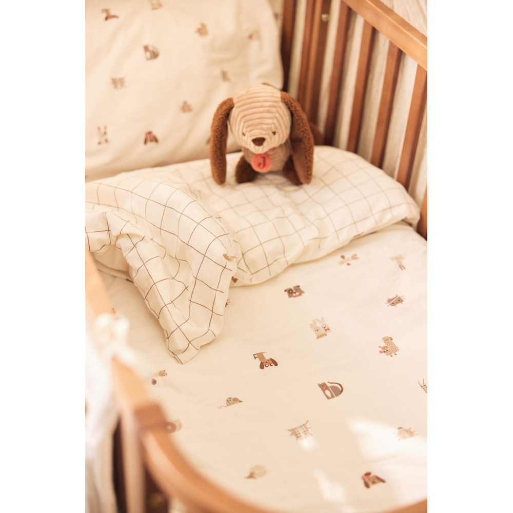 Jollein Duvet Cover Set Animal Friends 100x140cm + 40/60 Cm