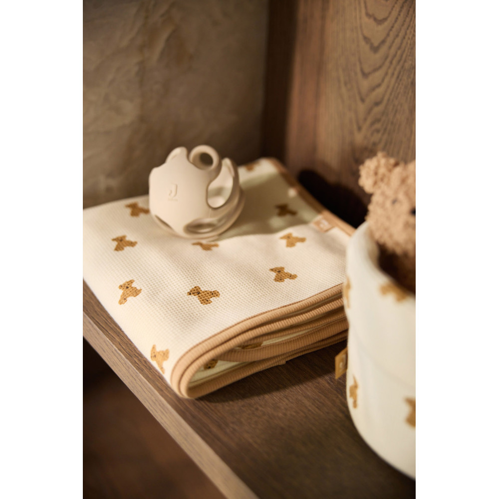 Jollein Blanket Little Waffle 75x100cm Mini Teddy Bear