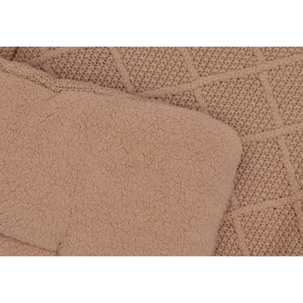 Jollein Playpen Mat - Check Knit Bisquit