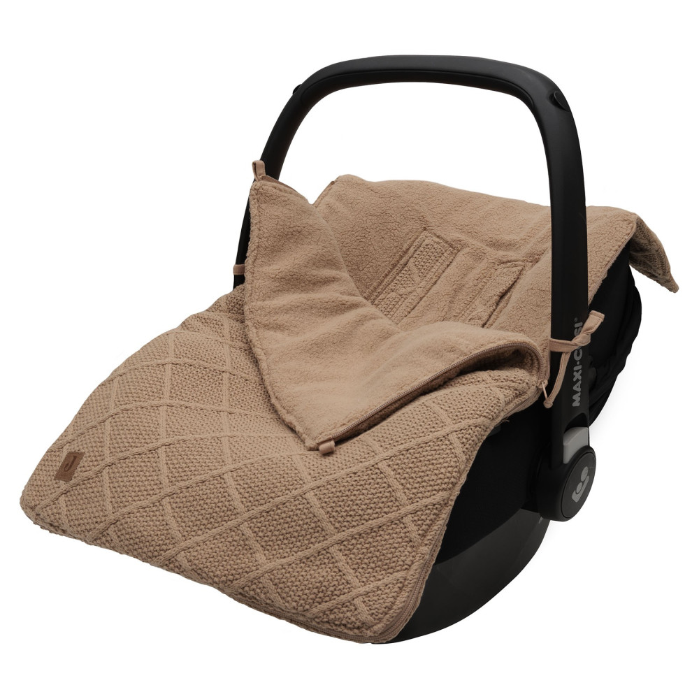 Jollein Footmuff group 0+ 3/5 points - Check Knit Biscuit