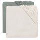 Palagu komplekts Ar Gumiju Jersey 50x90cm Jollein Sea Green/Ivory (2gab)