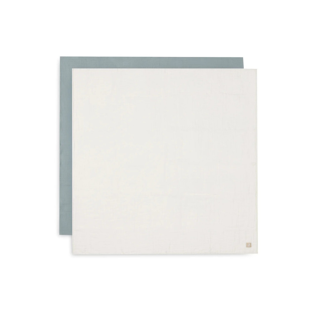 Komplekts no 2 muslīna autiniem Jollein 115x115cm Sea Green
