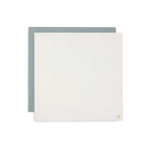 Komplekts no 2 muslīna autiniem Jollein 115x115cm Sea Green