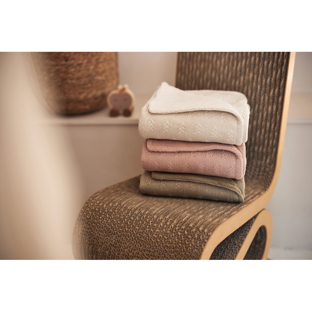 Jollein sega 100x150 cm - Grain Knit-Velvet Oatmeal