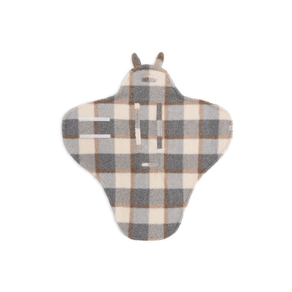 Jollein Wrap Blanket Bunny - Check - Boucle