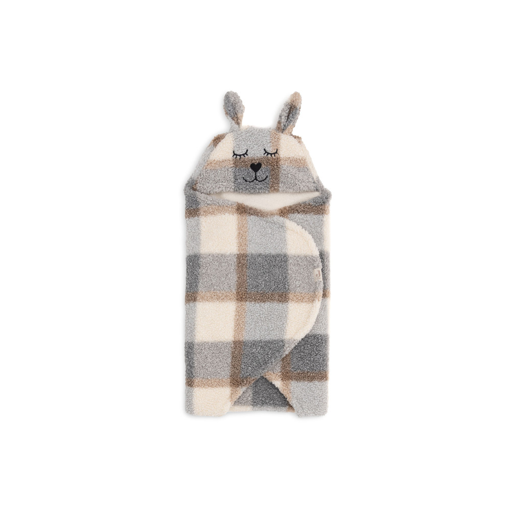 Jollein Wrap Blanket Bunny - Check - Boucle