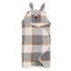 Jollein Wrap Blanket Bunny - Check - Boucle