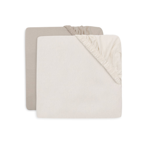 Fitted Sheet Jersey 40/50x80/90cm Oatmeal/Sand (2pack)