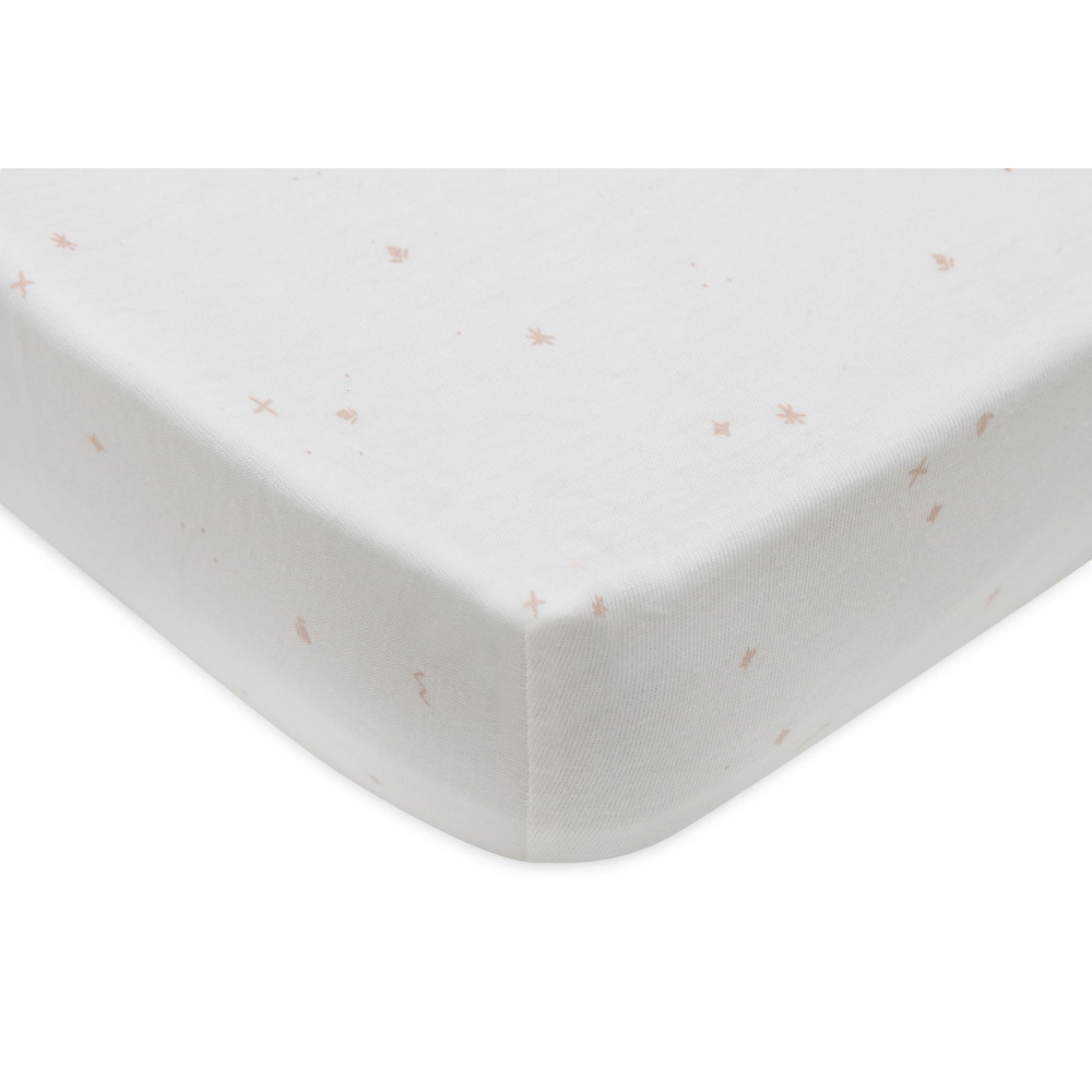 Fitted Sheet Jersey 60x120cm Twinkling Wild Rose