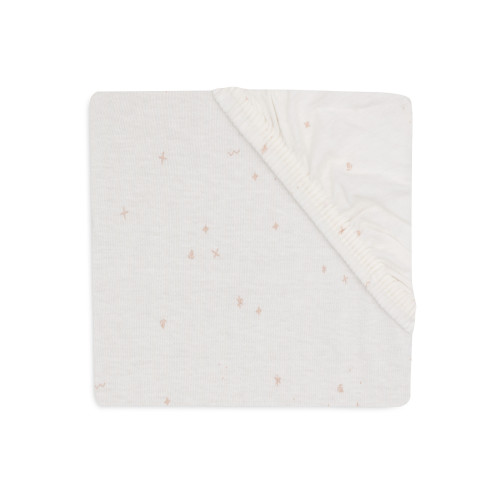 Fitted Sheet Jersey 60x120cm Twinkling Wild Rose