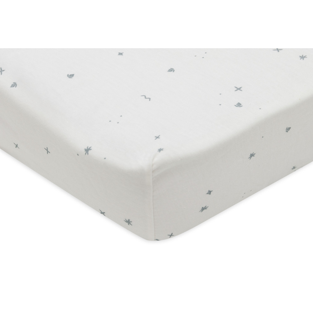 Fitted Sheet Jersey 60x120cm Twinkling Sea Green
