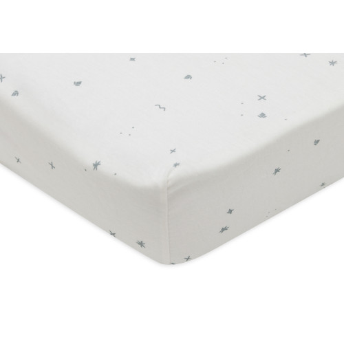 Fitted Sheet Jersey 60x120cm Twinkling Sea Green
