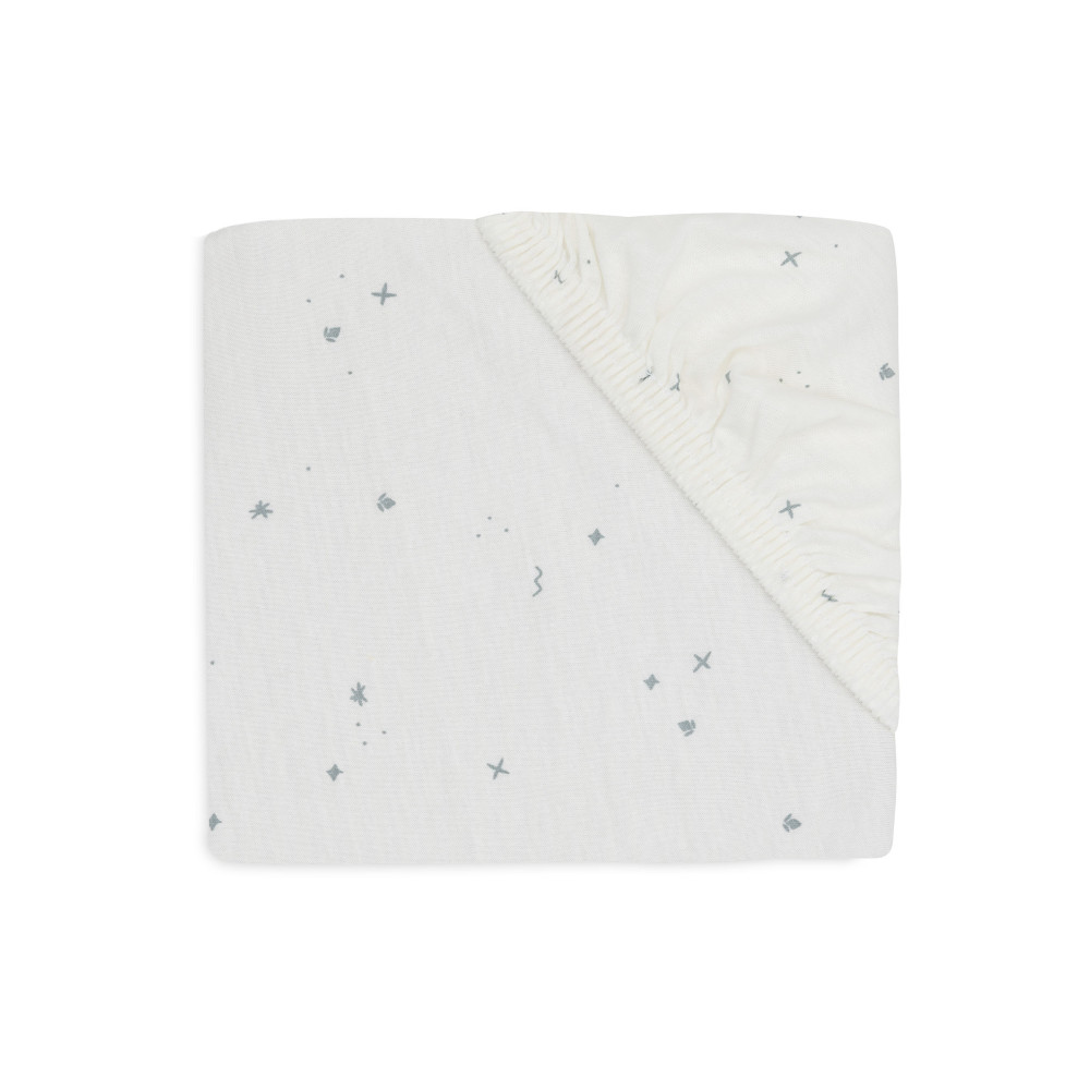 Fitted Sheet Jersey 60x120cm Twinkling Sea Green