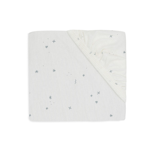 Fitted Sheet Jersey 60x120cm Twinkling Sea Green