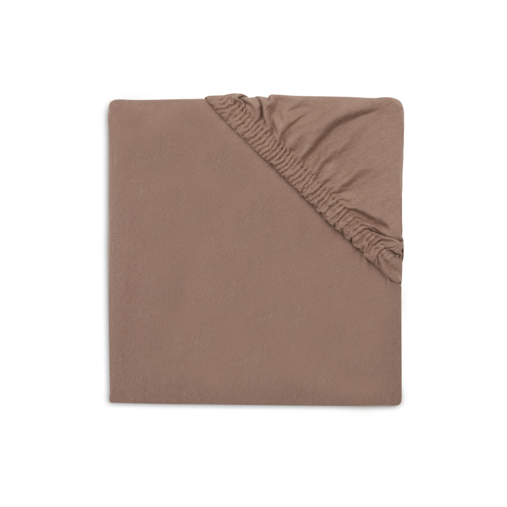 Fitted Sheet Jersey 60x120cm Milky Coffee
