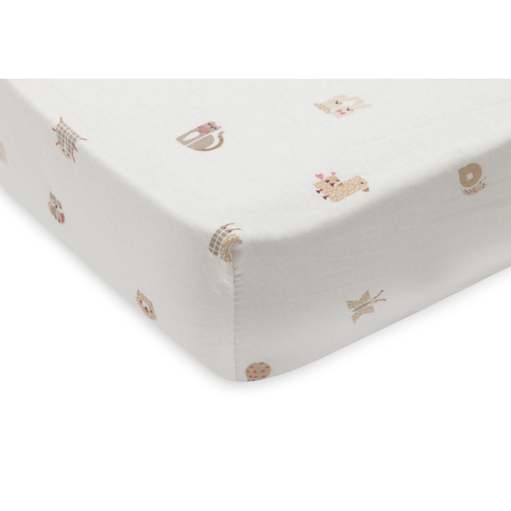 Fitted Sheet Jersey Animal Friends