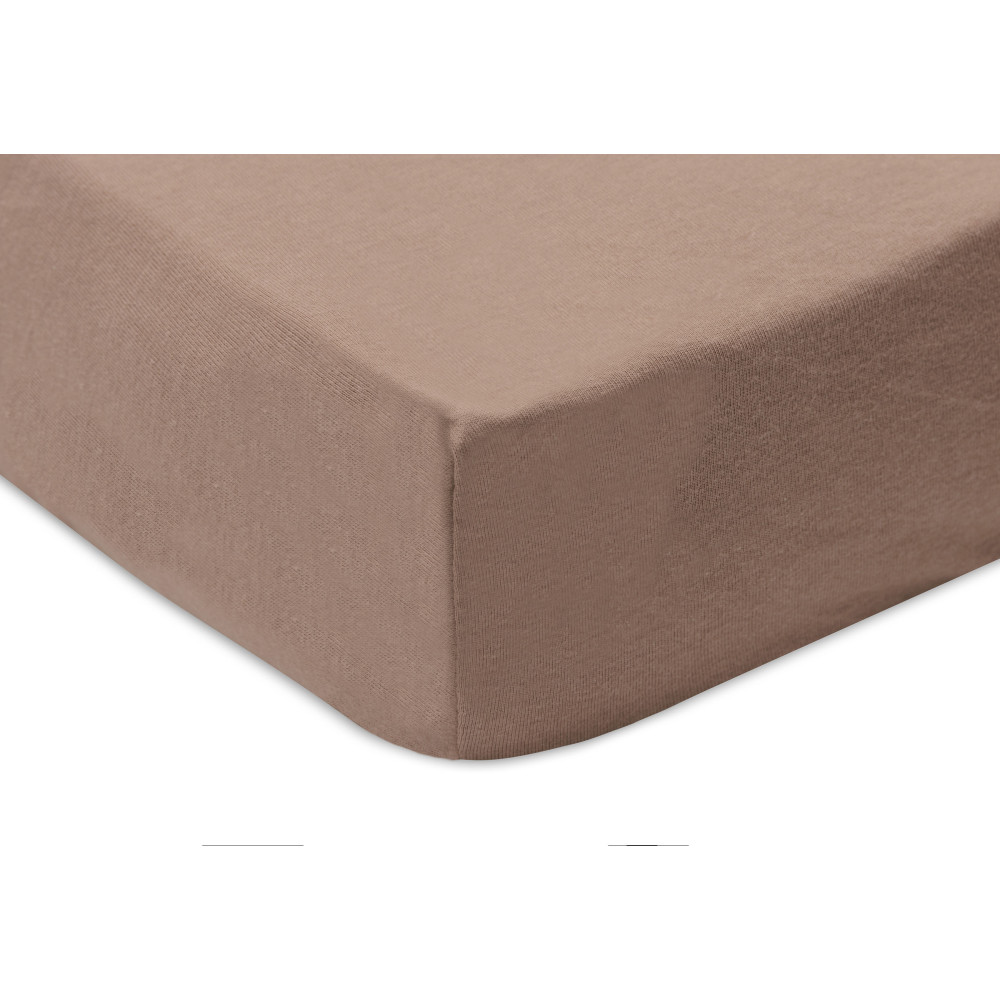 Fitted Sheet Jersey 60x120cm Milky Coffee