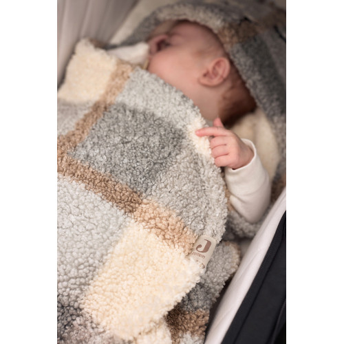 Jollein Wrap Blanket Bunny - Check - Boucle