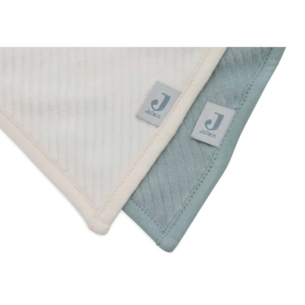 Jollein Bib Bandana Velvet Rib - Sea Green (2pack)