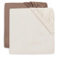 Palagu komplekts Ar Gumiju Jersey 60x120cm Jollein  Milky Coffee/Ivory (2gab)