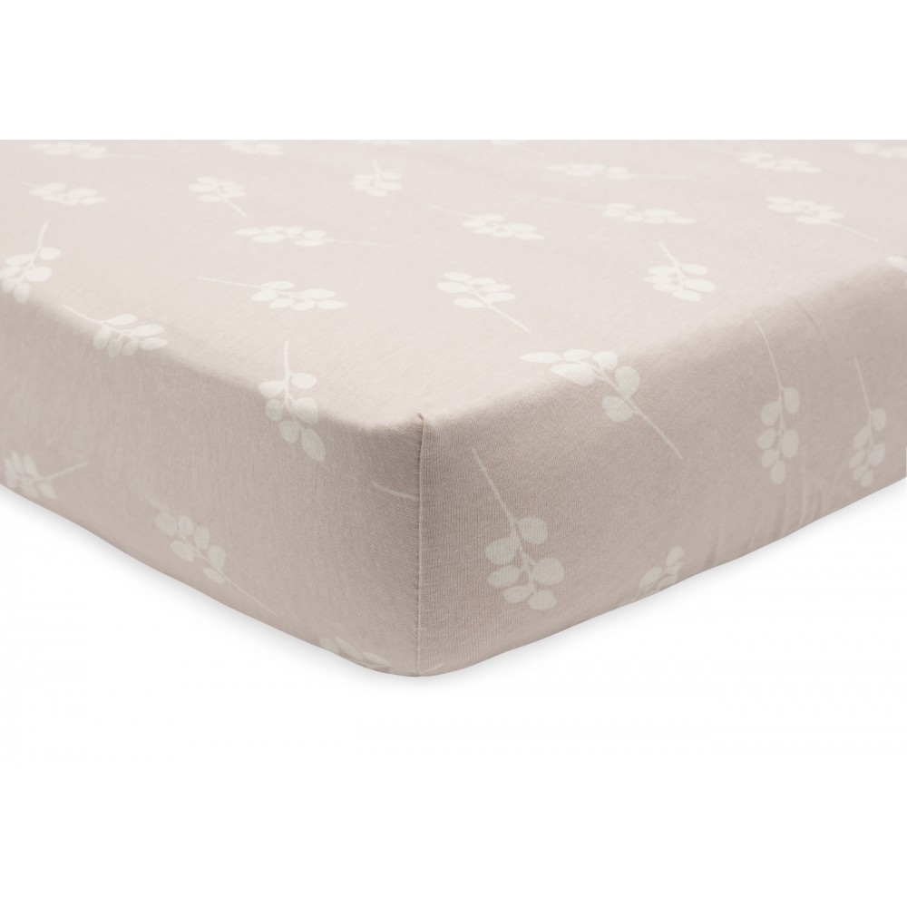 Palags ar gumiju Jersey 60x120cm Jollein Twig Wild Rose