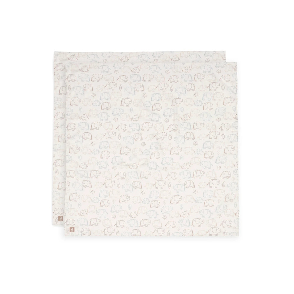 Swaddle Muslin 115x115cm Elephant Tales - 2 Pack
